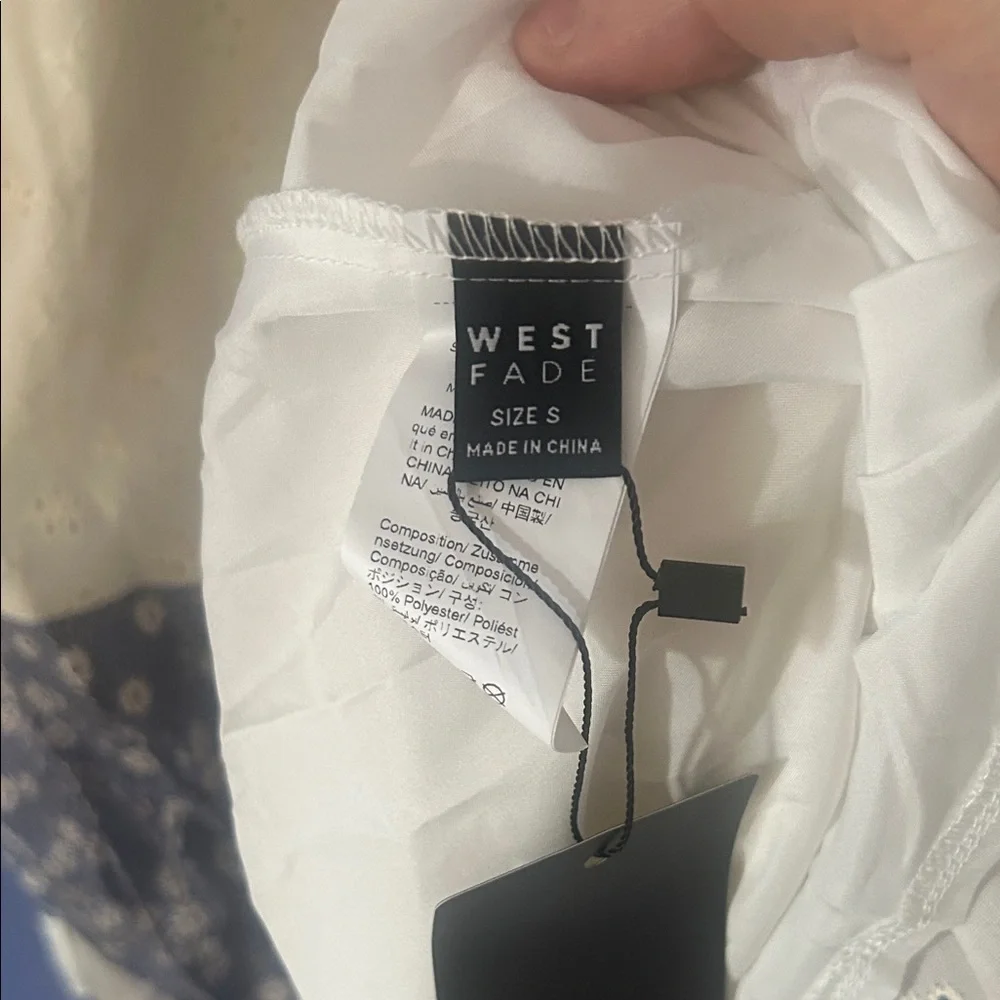 Patchwork Dress With Eyelet Details - Picture 3 of 6